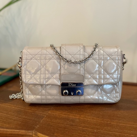 Dior Handbags - Christian Dior Patent Cannage Miss Dior Promenade Pouch in Grey